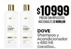 Diarco Dove - shampoo y acondicionador x 650 ml. cód:40344 oferta