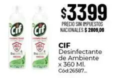 Diarco Cif - desinfectante de ambiente x 360 ml. cód:26587 oferta