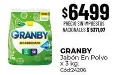 Diarco Granby - jabón en polvo x 3 kg. cód:24206 oferta