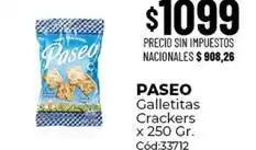Diarco Paseo - galletitas crackers x 250 gr. cód:33712 oferta