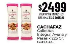 Diarco Cachafaz - galletitas integral avena y pasas x 225 gr. cód:18843 oferta