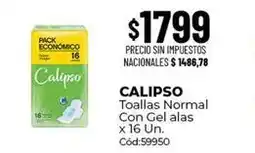 Diarco Calipso - toallas normal con gel alas x 16 un. cód:59950 oferta