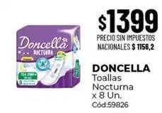 Diarco Doncella - toallas nocturna x 8 un. cód:59826 oferta