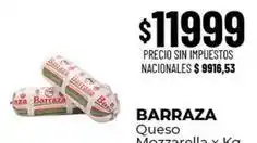 Diarco Barraza - queso mozzarella oferta