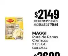 Diarco Maggi - puré de papas cremoso x 125 gr. cód:42544 oferta