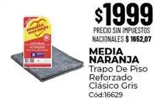 Diarco Media naranja - trapo de piso reforzado clásico gris cód:16629 oferta