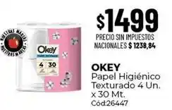 Diarco Okey - papel higi0990enico texturizado 4 un. x 30 mt. c0990d:26447 oferta