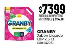 Diarco Granby - jabón líquido d/p x 3 lt. cód:24205 oferta