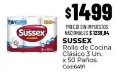 Diarco Sussex - rollo de cocina cl uevoico 3 un. x 50 pa uevoos. c uevood:6491 oferta