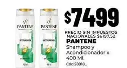Diarco Pantene - shampoo y acondicionador x 400 ml. cód:28918 oferta