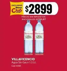 Diarco Villavicencio - agua sin gas oferta