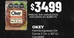 Diarco Okey - hamburguesas de carne vacuna 2 un. x 167 gr. cód:28989 oferta