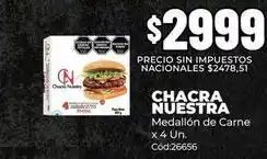 Diarco Chacra nuestra - medallón de carne x 4 un. cód:26656 oferta