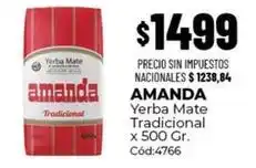 Diarco Amanda - yerba mate tradicional x 500 gr. cód:4766 oferta