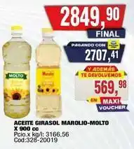 Maxiconsumo Molto - aceite girasol marolio-molto x 900 cc cod:328-20019 oferta