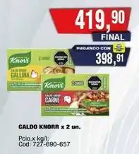 Maxiconsumo Knorr - caldo knorr x 2 un oferta