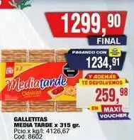 Maxiconsumo Galletitas media tarde oferta