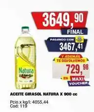 Maxiconsumo Natura - aceite girasol x 900 cc oferta