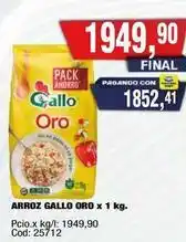 Maxiconsumo Gallo - arroz gallo oro x 1 kg oferta