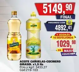 Maxiconsumo Cocinero - aceite girasol oferta