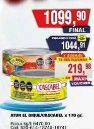 Maxiconsumo Atun el dique/cascabel oferta