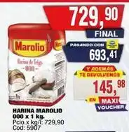 Maxiconsumo Marolio - harina de trigo -000 oferta