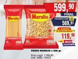 Maxiconsumo Marolio - fideos marolio x 500 gr oferta