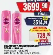 Maxiconsumo Sedal - shampoo y acondicionador oferta