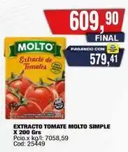 Maxiconsumo Molto - extracto tomate molto simple oferta