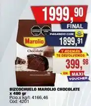 Maxiconsumo Marolio - bizcochuelo chocolate x 480 gr cod: 4201 oferta