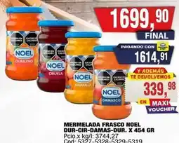 Maxiconsumo Noel - mermelada frasco noel dur-cir-damas-dur. x 454 gr oferta