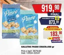 Maxiconsumo Paseo - galletas paseo crackx250 gr oferta
