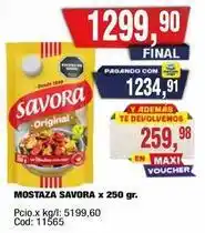 Maxiconsumo Savora - mostaza original oferta