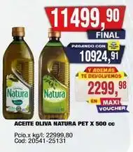 Maxiconsumo Natura - aceite oliva pet x 500 cc oferta