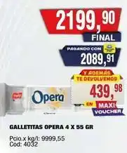 Maxiconsumo Opera - galletitas opera 4 x 55 gr oferta