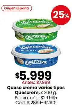 Coto Origen - queso crema varios tipos oferta