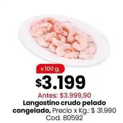 Coto Langostino crudo pelado congelado oferta