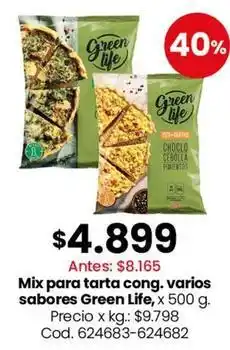 Coto Green life - mix para tarta cong. varios sabores oferta