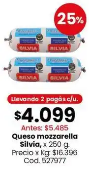 Coto Silvia - queso mozzarella, x 250 g. cod. 527977 oferta