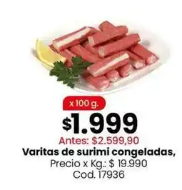 Coto Varitas de surimi congeladas oferta