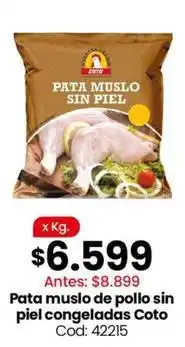 Coto Coto - pata muslo de pollo sin piel congeladas cod: 42215 oferta