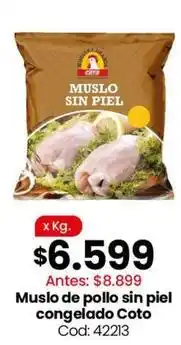 Coto Coto - muslo de pollo sin piel congelado oferta