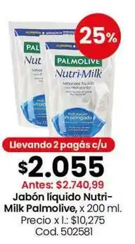 Coto Palmolive - jabón líquido nutri-milk oferta
