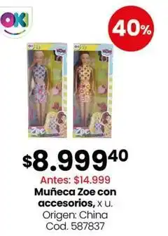 Coto Origen - muñeca zoe con accesorios oferta