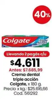 Coto Colgate - crema dental triple acción oferta