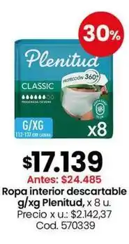 Coto Plenitud - ropa interior descartable g/xg oferta