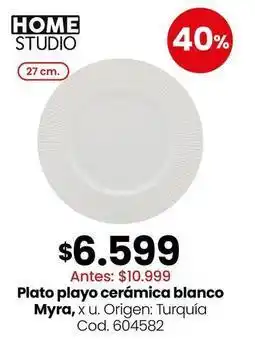 Coto Origen - plato playo cerámica blanco oferta