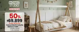 Coto Origen - cama infantil cabaña blanco y roble, cod. 621562 oferta
