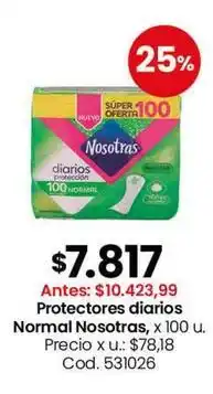 Coto Nosotras - protectores diarios normal oferta