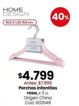 Coto Origen - perchas infantiles rosa oferta